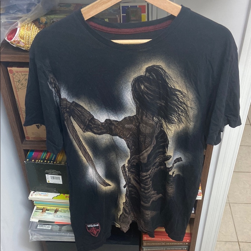Vintage Y2K Affliction Red Label Premium Limited Ed. Tattooed Samurai T-Shirt